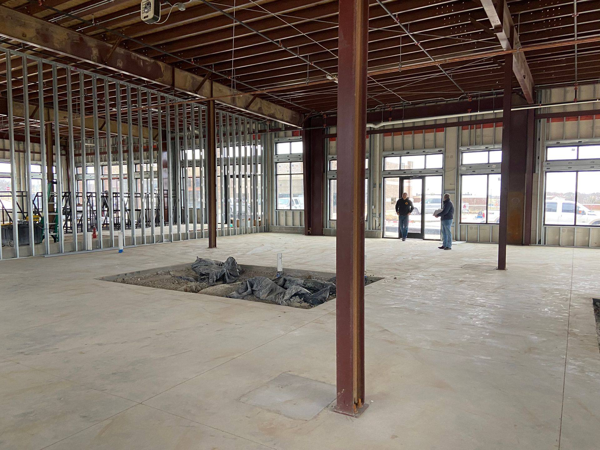 Before: another view of the empty shell space that became Professional Black Belt Academy in Celina, TX