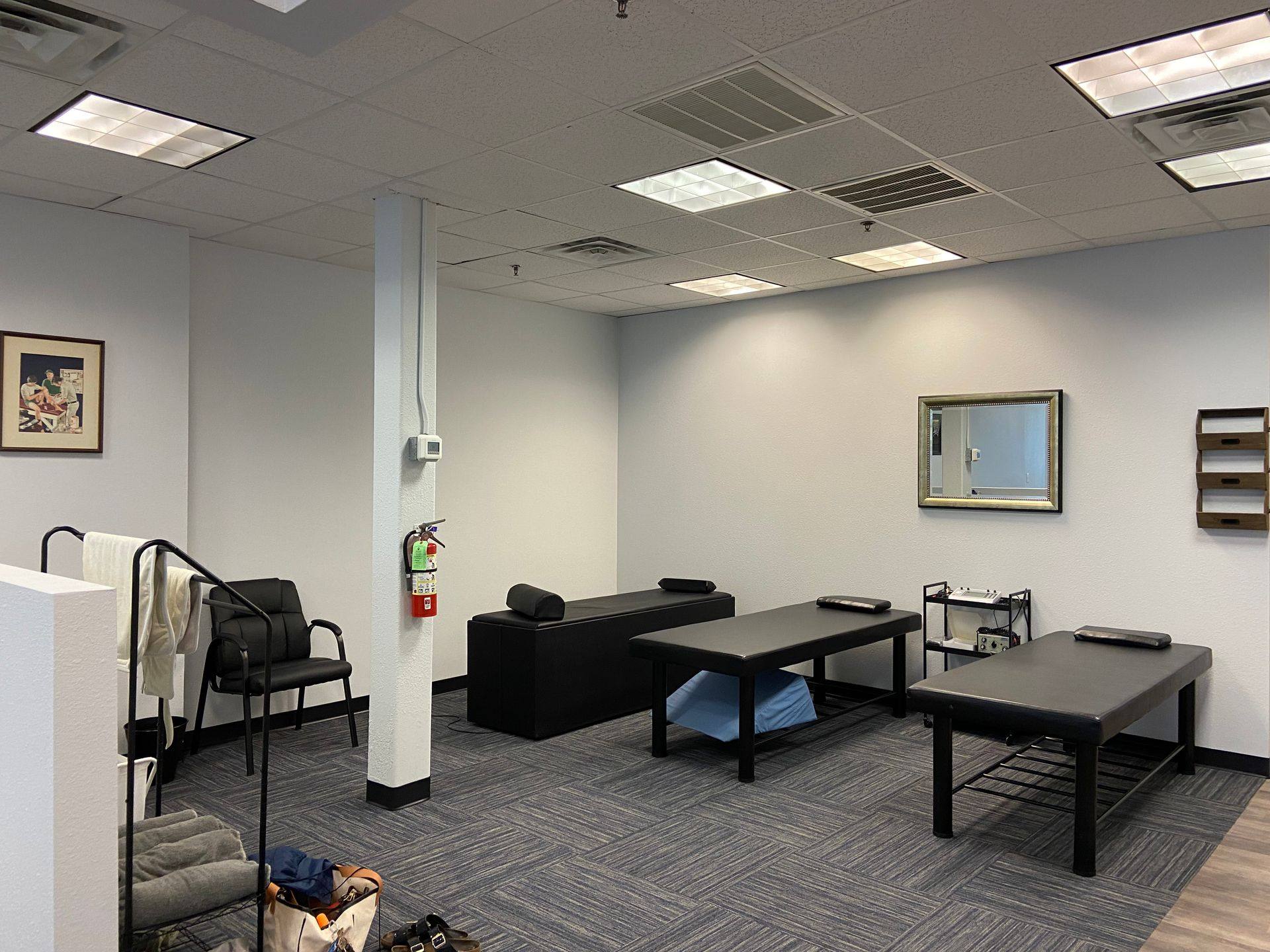 Finished exam room at Kernetics Wellness Center in Little Elm, TX