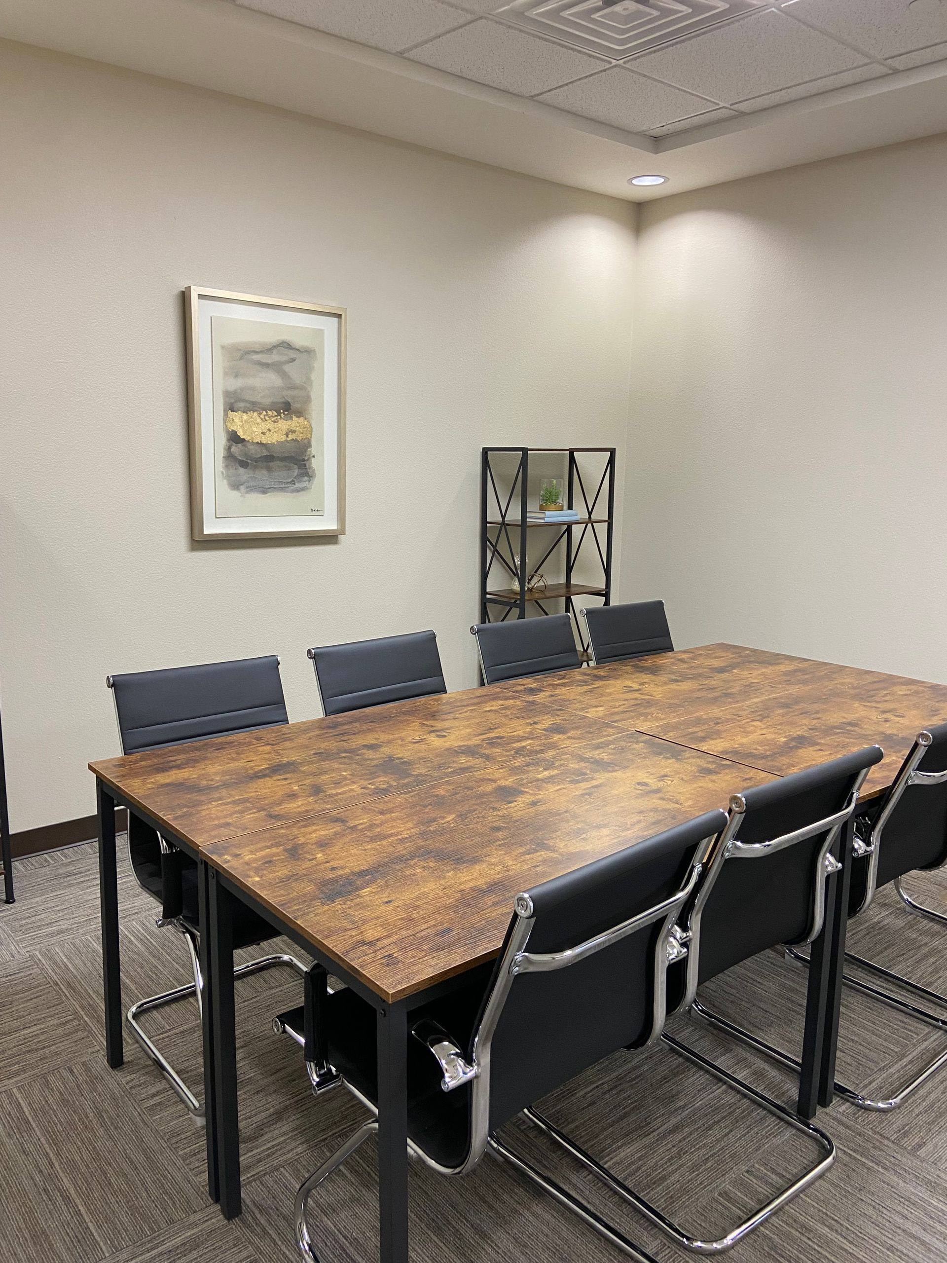 After: a second view of the finished conference room at Building Bridges Through Communication in Frisco, TX