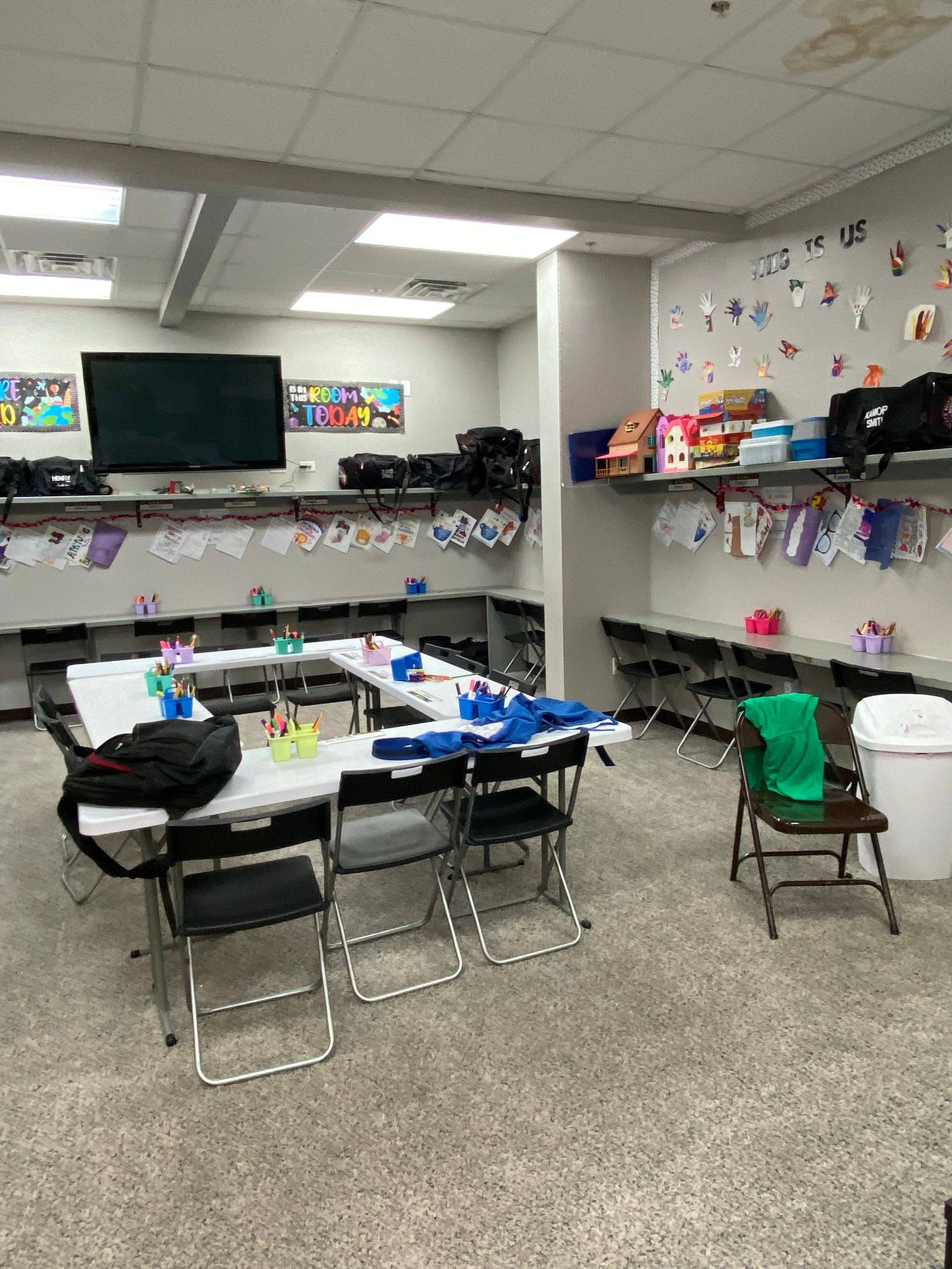 Before: the after-school leadership program area at Professional Black Belt Academy in Prosper, TX