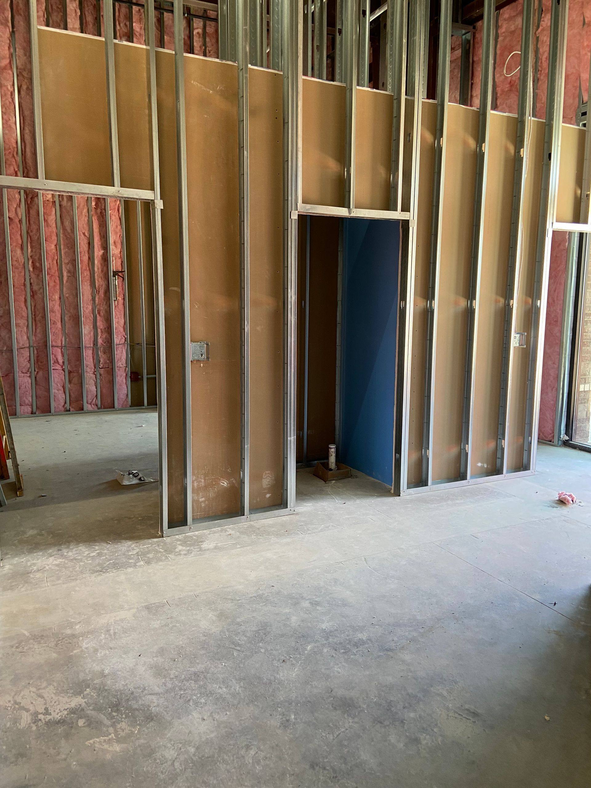 Another view of the Professional Black Belt Academy shell space finish-out in Celina, TX
