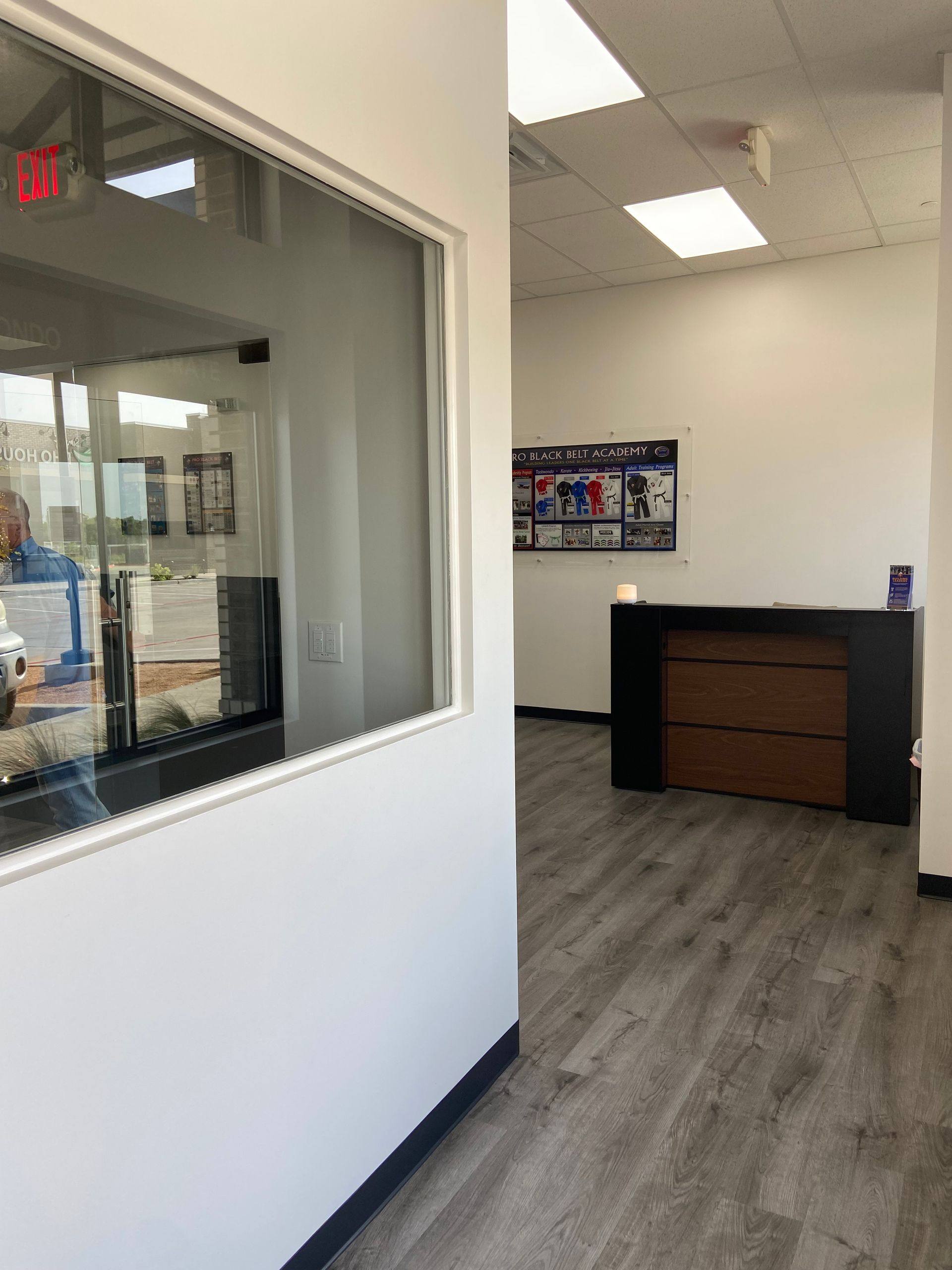 A further view of the finished Professional Black Belt Academy in Celina, TX
